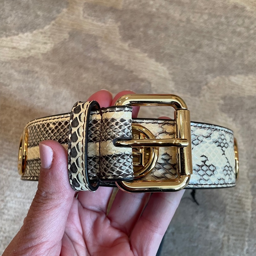 Fendi Women’s Python Print Logo Belt - image 1